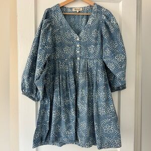 Madewell Indigo Patterned Dress